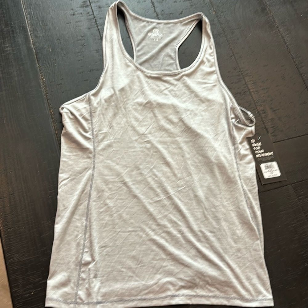 NWT Etonic Piedmont Gray Athletic Workout Tank Top Large​​​​​
